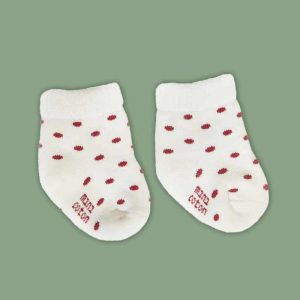 Calcetines para bebé - Calcetines topitos rojos