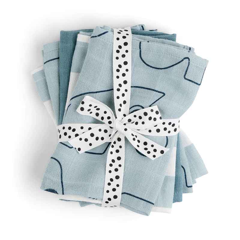 Muselinas para bebé - Pack de 3 muselinas azules